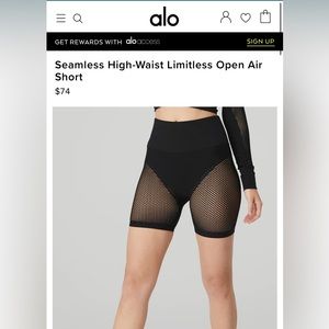 Alo Seamless High-Waist Limitless Open Air Short